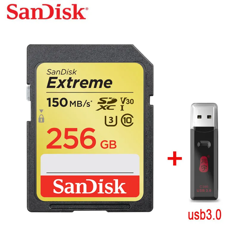 Карта памяти SanDisk Extreme U3 C10 V30 64 ГБ 4K Edition скорость чтения 150 МБ/с./с записи 60 цифровая