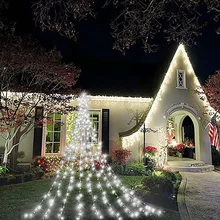 

LED Christmas lights Five-pointed star waterfall lights Christmas tree lights Fairy lights Christmas decorations