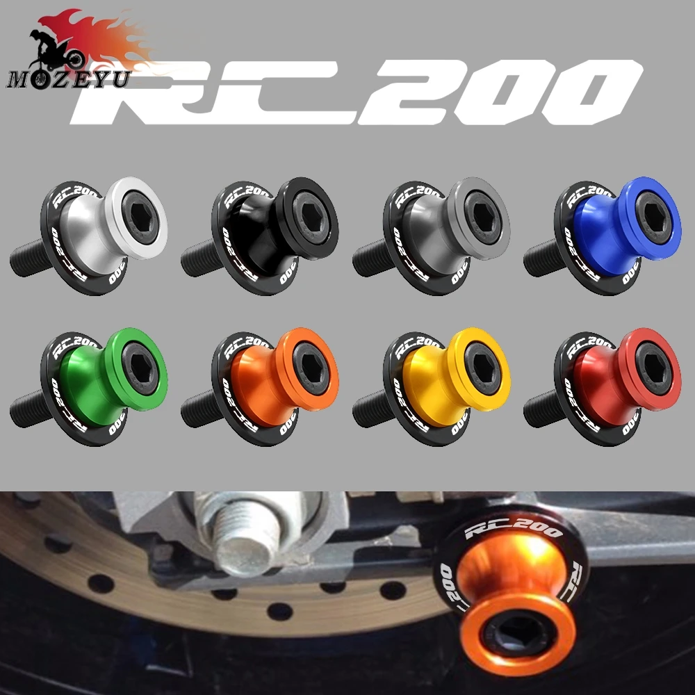 С логотипом RC200 аксессуары для мотоциклов CNC алюминий 10 мм маятник Катушки слайдер подставки винт KTM RC RC200