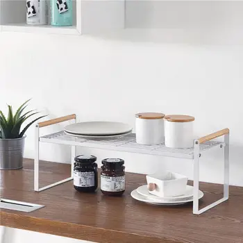 

2 Tier Kitchen storage rack Countertop Spice Holder Storage Rack Kitchen Pantry Stand Shelf Organizer