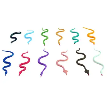 

24pcs Durable Funny Creative Colorful Snake Model Snake Toy Spoof Toy for Festival Party