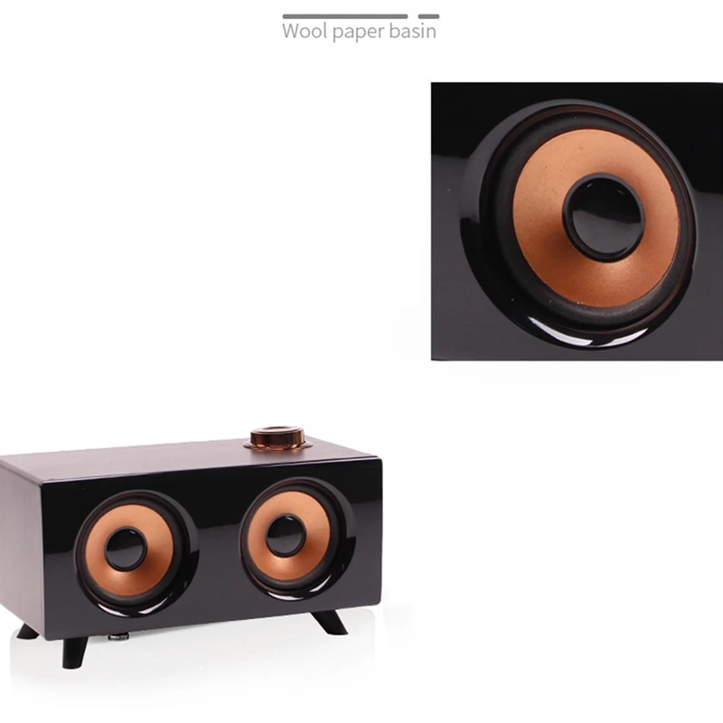 Настольный Деревянный беспроводной Bluetooth портативный динамик HIFI компьютер