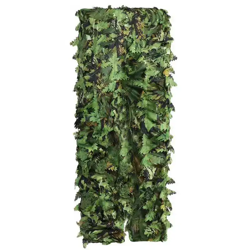 Ghillie Suit Sticky flower bionic leaves Green Leaves Camouflage Suit Hunting Ghillie Suit Woodland Camouflage Universal Camo Sniper Army