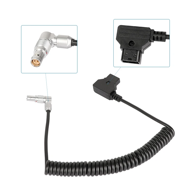 Adattatore Di Alimentazione A Spirale Per Telecamera A Spirale Con Cavo A Spirale Con 2 Pin Femmina A D-Tap Per Komodo Rosso 6K/Attacco A V/Pastella P