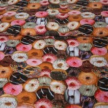 45X110 см Корейская импортная хлопковая ткань с рисунком пончиков для девочек домашний текстиль наволочка DIY-BK730