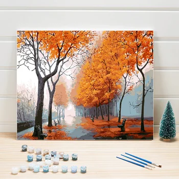 

Coloring Pictures By Numbers Landscape Acrylic Paint Canvas DIY Digital Oil Paintings Kits Wall Arts For Living Room Home Decor