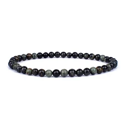 Mini Energy Charm Bracelet with Natural Stone Beads - Yoga Healing Jewelry for Women and Men, Best Friend Gift (New Polar Jade)