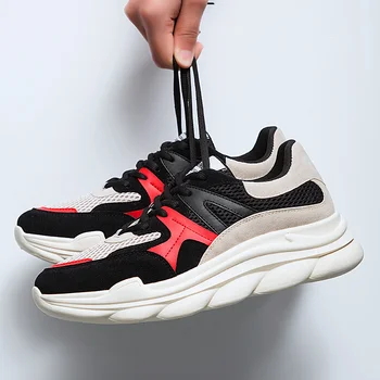 

new fashion trend casual thick bottom increase height color matching daily wild outdoor activities youth men's shoes