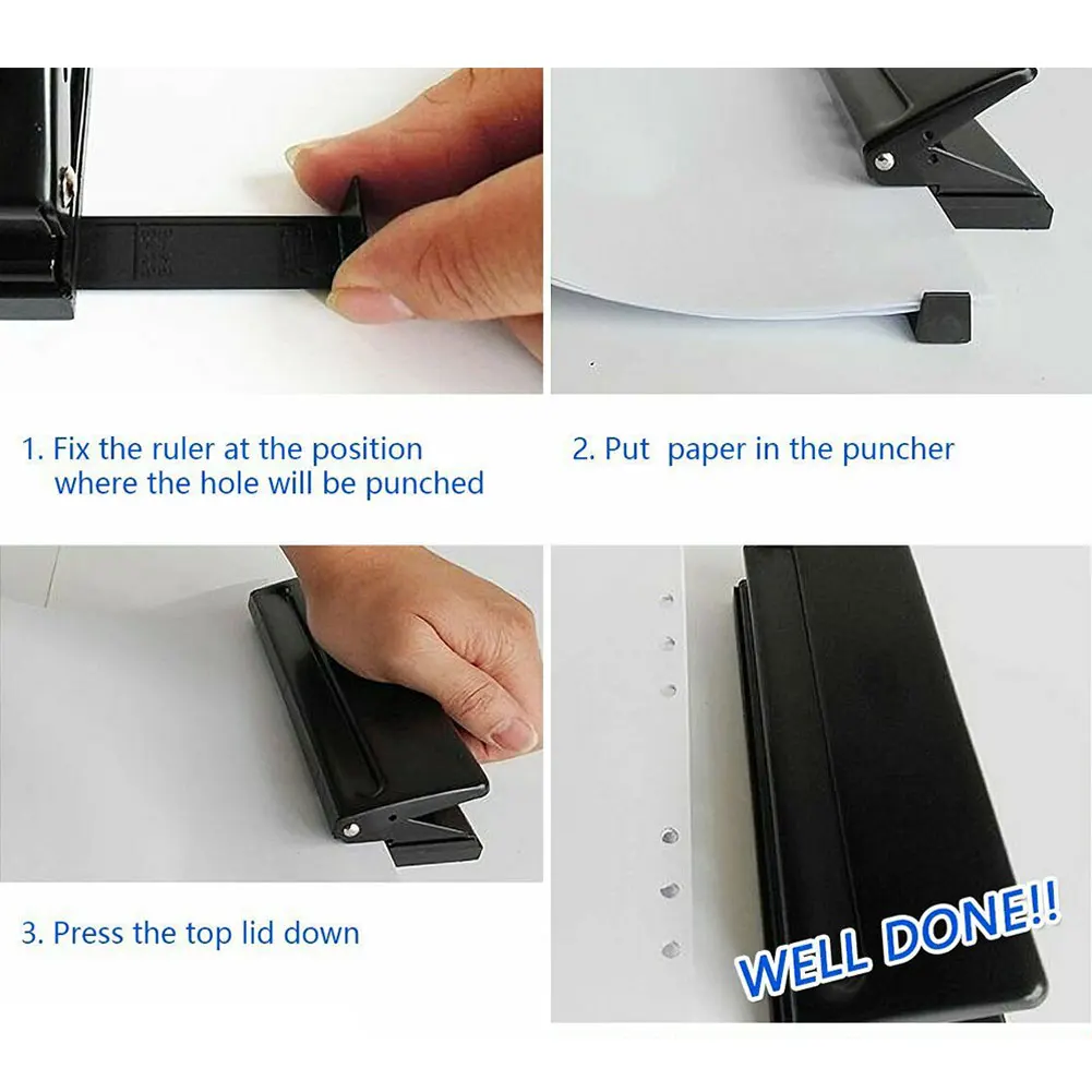 6 отверстий кольцо Binder планировщик канцелярские принадлежности для школы ручной DIY Регулируемый металлический бумажный Дырокол портативный домашний офис профессиональный инструмент