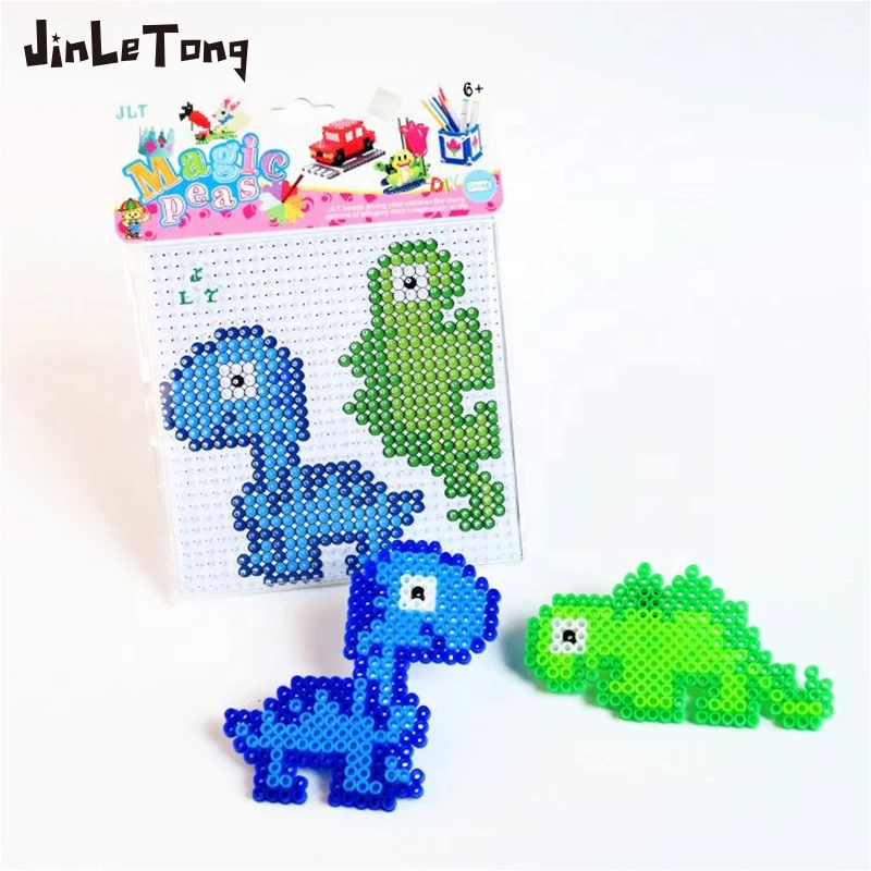 Hamma Bead Set Hamma Bead Toy Hama Bead 3D Puzzle Cartoon Dinosaur Pattern DIY Toy Children's Educational Toy Gift