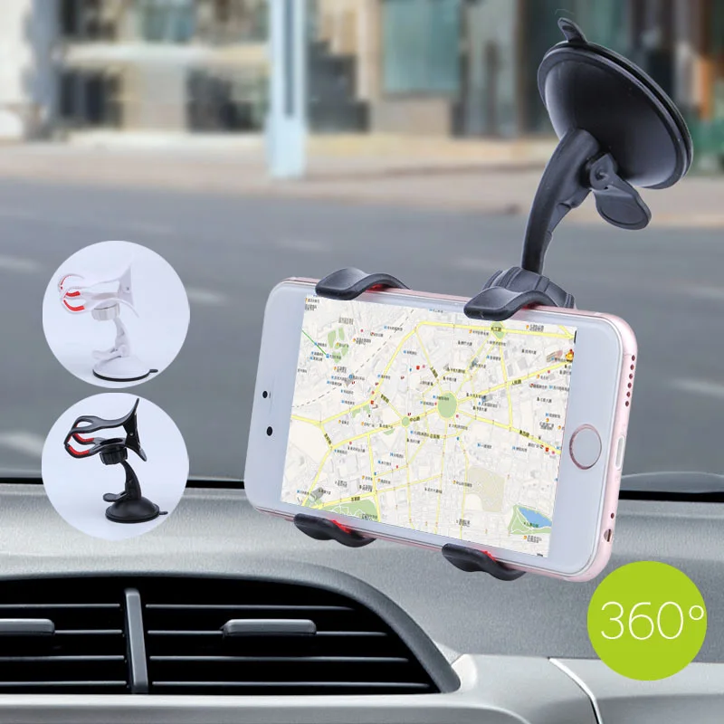 

Car Navigation Mobile Phone Holder Suction Cup Automatic Lock Mobile Phone Holder 360 Degree Rotating Car Mobile Phone Holder