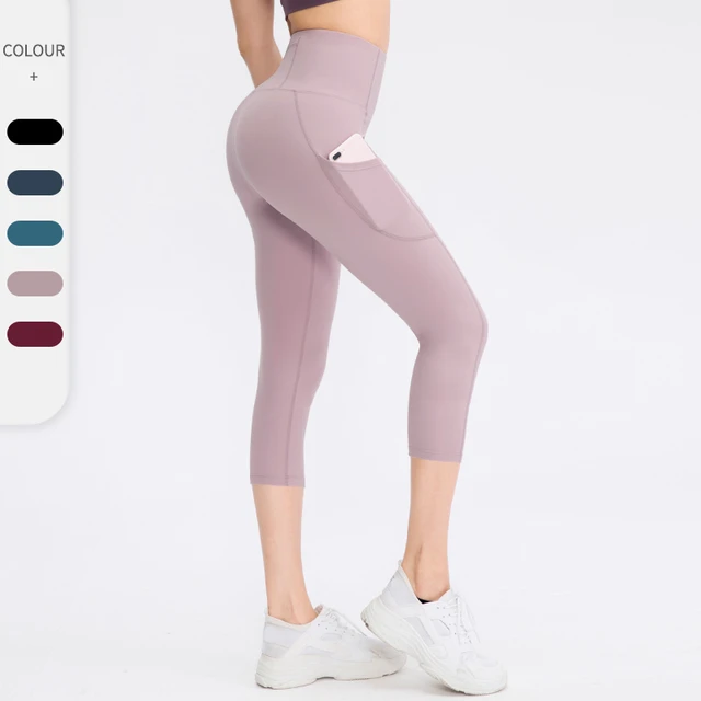 New Style Women's Pants Cropped Leggings Pocket Fitness Sport