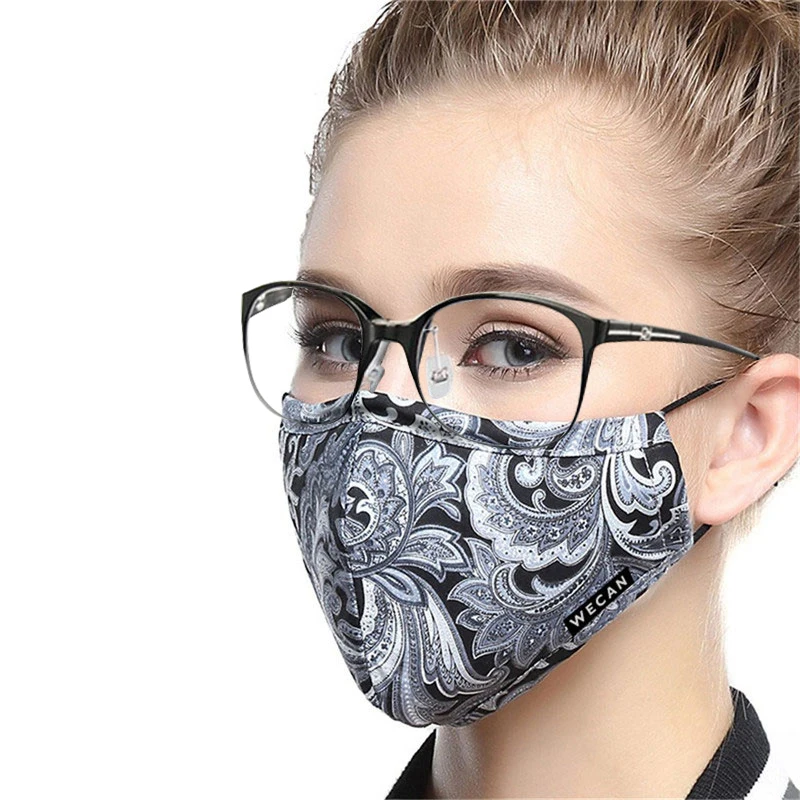 Premium Korean Cotton Face Mask with Activated Carbon Filter - Stylish Black Anti-Dust Respirator