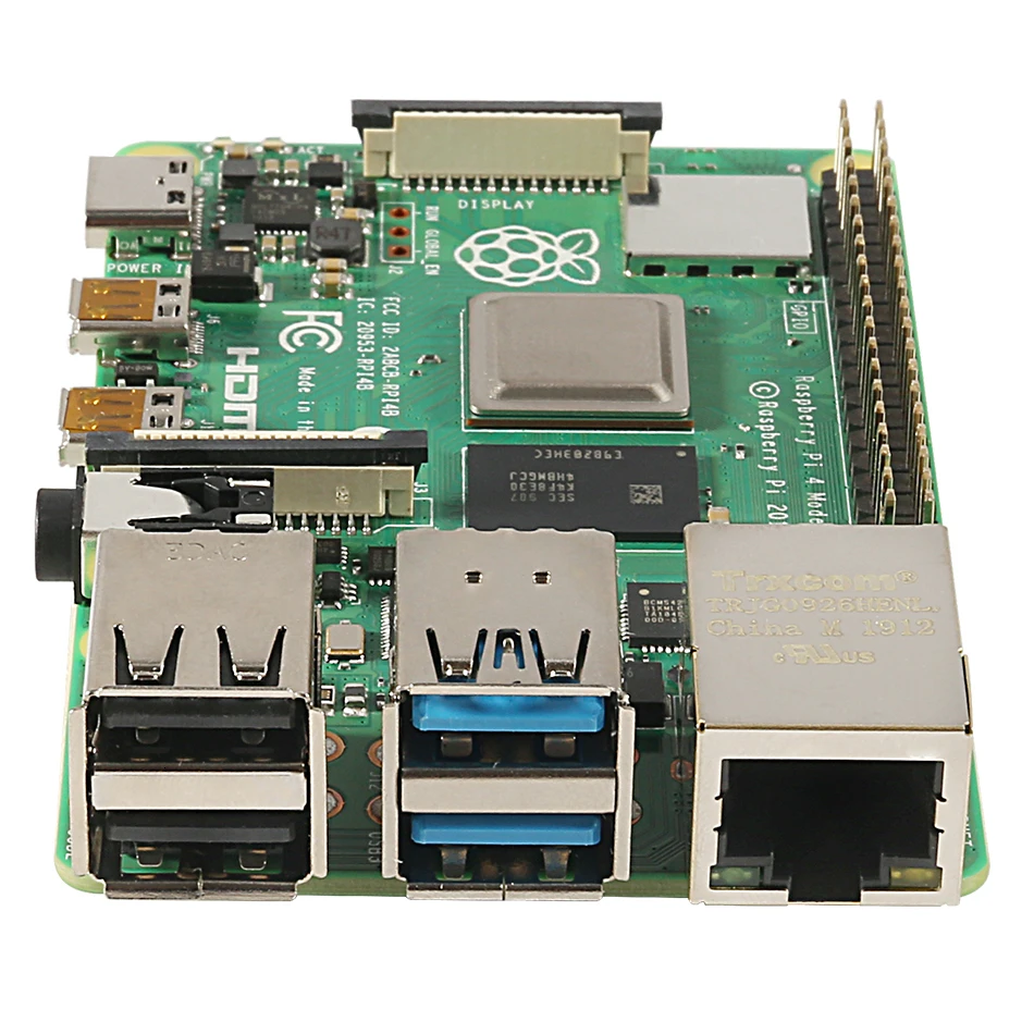 Raspberry Pi 4 Model B с 1/2/4GB Ram Bcm2711 4 ядра Cortex-a72 Arm V8 1,5 ГГц Поддержка 2,4/5,0 ГГц Wi-Fi Bluetooth 5,0