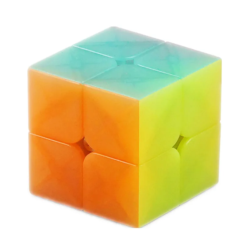 Qiyi Qidi S 2x2 скоростной куб без наклеек 2x2x2 Желейный куб-головоломка для детей qiyi 2x2 Карманный Куб мини-куб