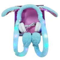 phone computer Cute Girl Women Wired Headphones Led Light Rabbit Cartoon Computer Headset 3.5mm Jack Universal For Mobile Phone MP3 Kids Gifts (3)