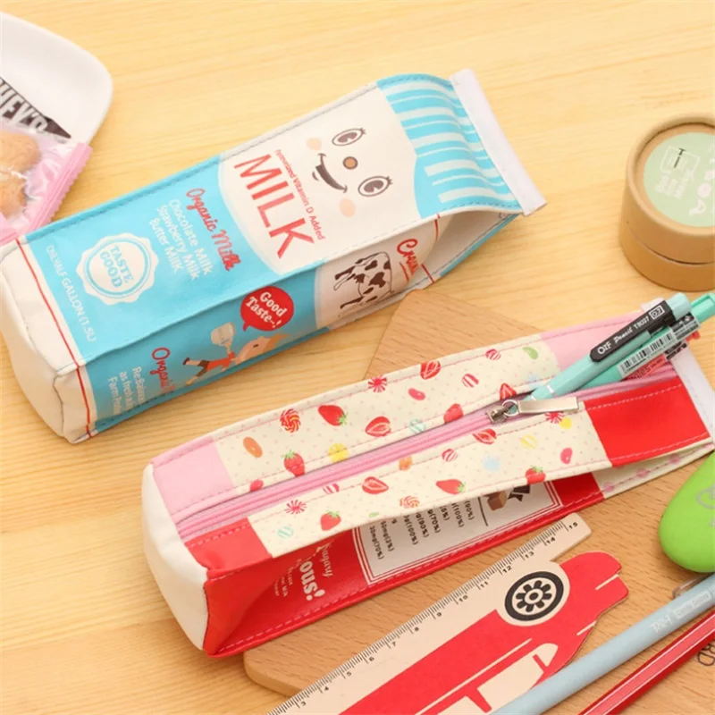 Корейский креативный школьный чехол для карандашей в виде макарон милый из