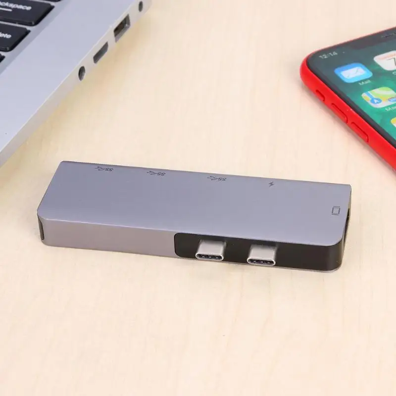5 в 1 USB TYPE-C концентратор USB-C до 4K HDMI USB TYPE-C адаптер Встроенная версия