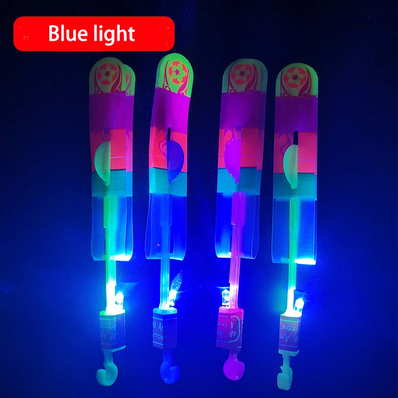 Outdoor LED Slingshot Rocket Bamboo Dragonfly Parachute Light Shooting