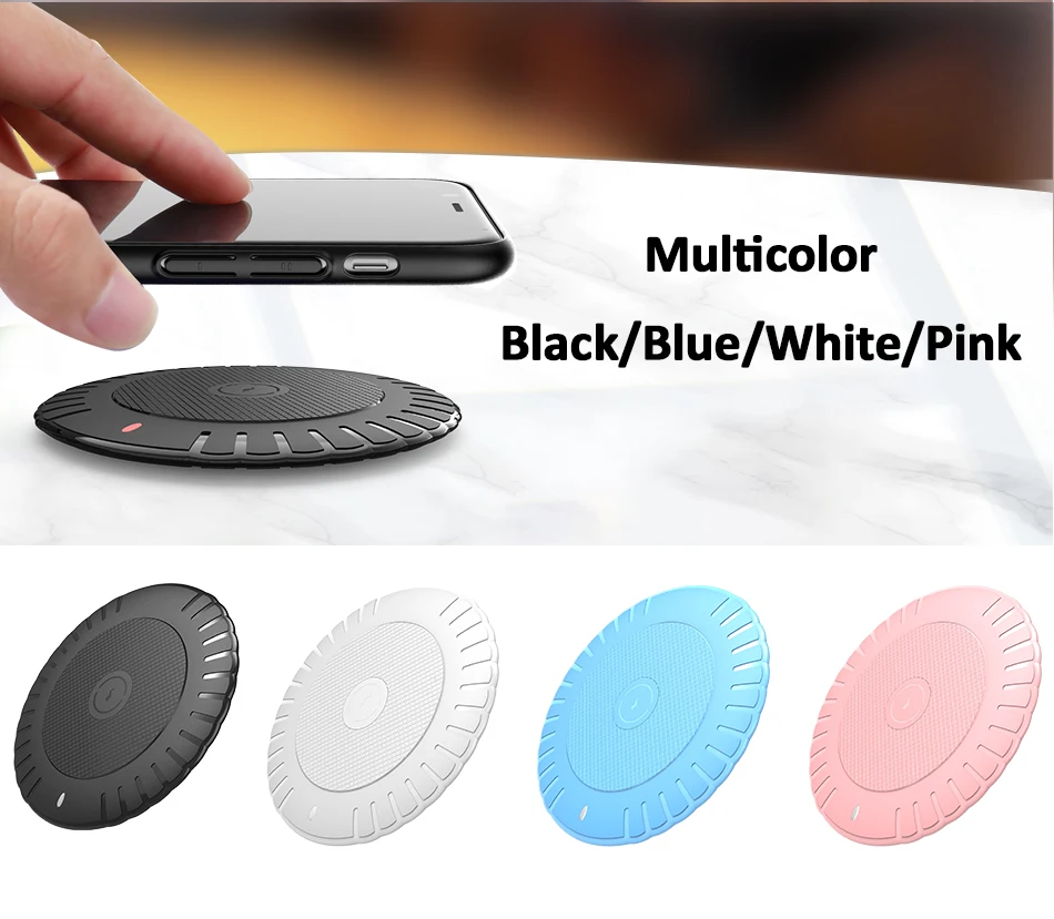 !ACCEZZ QI Wireless Charger For iphone X 8 Plus XR 11 Pro XS MAX Charge Pad With Micro Usb Cable For Samsung Galaxy S9 S10 S8 S7 (11)