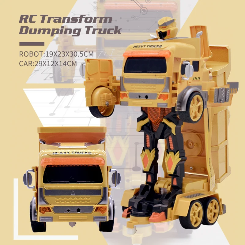 Remote Control Trasform Cars Machine on the Control Panel RC Tractor Truck Excavator Robotic Toys for Kids Dropship