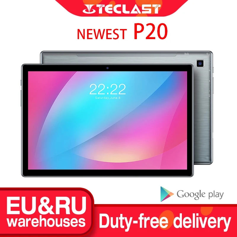 Новейший Teclast P20 10 1 &quotAndroid 0 планшет 1280x800 IPS 2 Гб ОЗУ 32 ПЗУ Восьмиядерный 4G сеть AI