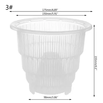

Mesh Pot Plastic Clear Orchid Flower Container Planter Home Gardening Decoration GXMA
