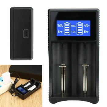 

2 Slots Digital Intelligent Charger 18650 Li-ion Battery Charger USB Charging Rechargeable Batteries Charger for A/AA/ AAA/AAAA