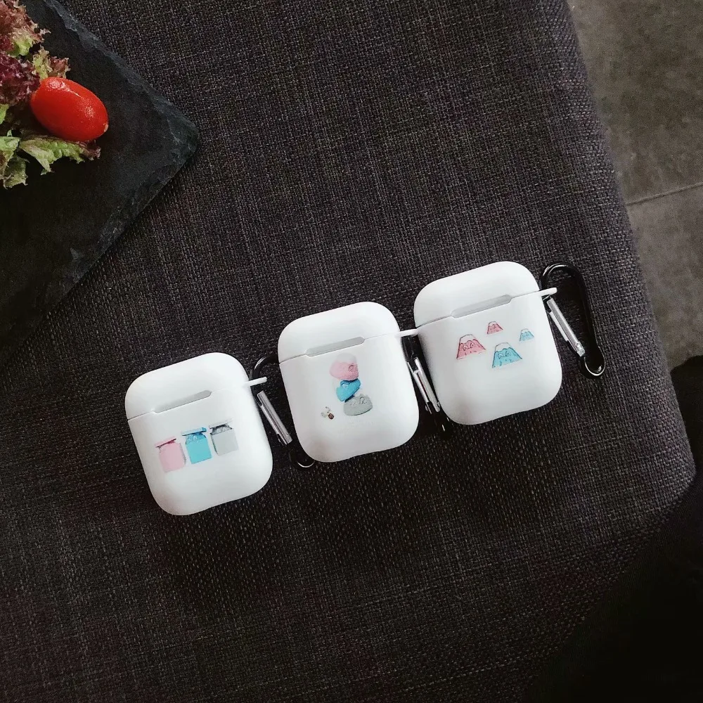 Чехол для AirPods с милым рисунком планеты Луны снега рисунок гор Мягкий силиконовый чехол для наушников s для Apple Airpods 2 Защитная крышка