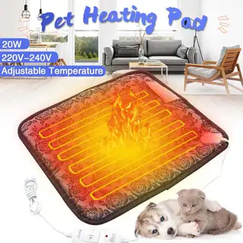 

45x45cm Electric Heating Pad Warm Feet Blanket Pet Mat Dog Winter Warmer Pad Home Office Chair Heated Mat 220V Keep Warm