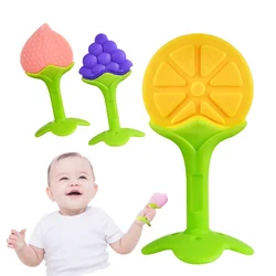 Hot Selling Baby Teether Toy Fruit Shape Teething Toy Silicone Teether BPA Free Food Grade Baby Molars Soothing Gum Sensory Toys