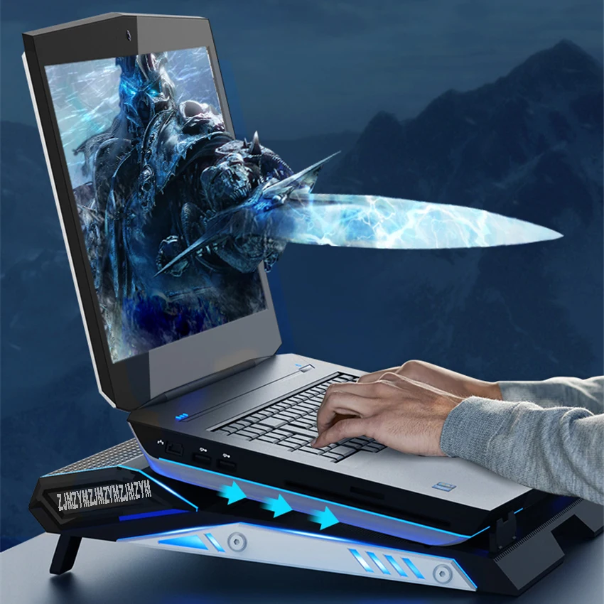 V6 игровой ноутбук Desuperheater два вентилятора Скорость регулируемый светодиодный экран два usb порта ноутбук охлаждающая подставка планшет кронштейн