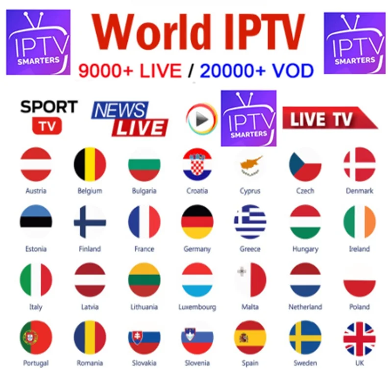 

World IPTV 1 Year iptv subscription Europe UK portugal Spain France Italy USA dutch Iptv m3u for SSmart TV World TV Android Box
