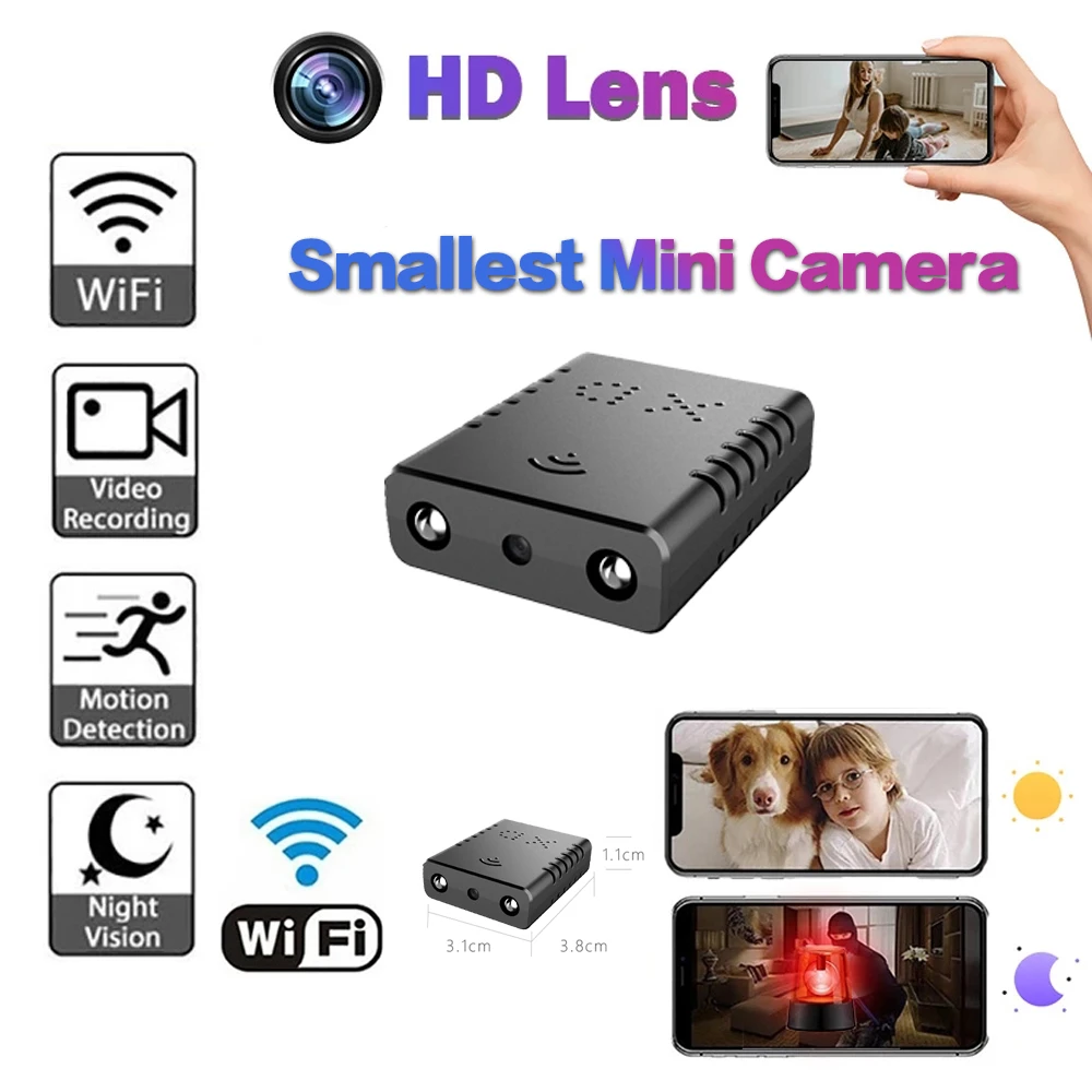 Smallest Hd 1080p Wifi Xd Mini Camcorder Night Vision Micro Camera