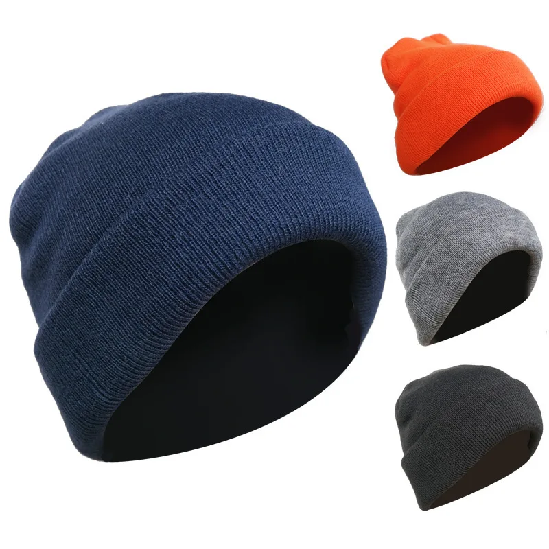 Четыре слоя толстые осенние и зимние шапки для мужчин вязаная шапка бини для углубления ветра и холодной защиты уха теплые головные уборы