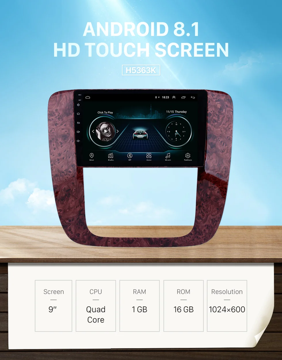 Seicane Android 8,1 Автомобильный gps мультимедийный плеер для 2007-2012 GMC Yukon/Acadia/Tahoe Chevy Chevrolet Tahoe/Suburban Buick Enclave