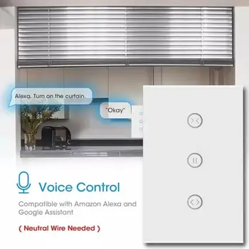 

WiFi Shutter Light Switch Intelligent Voice Remote Control Electric Motorized Curtain with Mobile App Control Household Supplies
