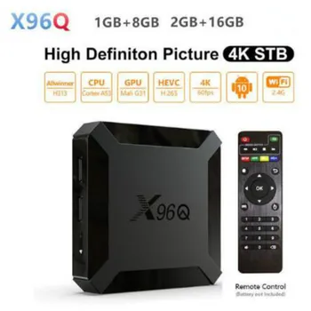 

X96Q Android 10.0 Smart TV Box Allwinner H313 Quad Core 4K Youtube Set Top Box x96 mini media player Support voice control x96q