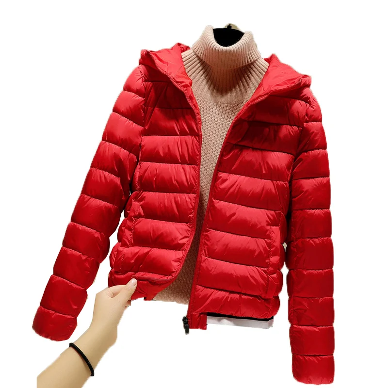 

Winter Down Cotton Jacket Women's 2019 Short Large Size Loose Solid Color Hooded Parker Coat Thicken Cotton Basic Top A514