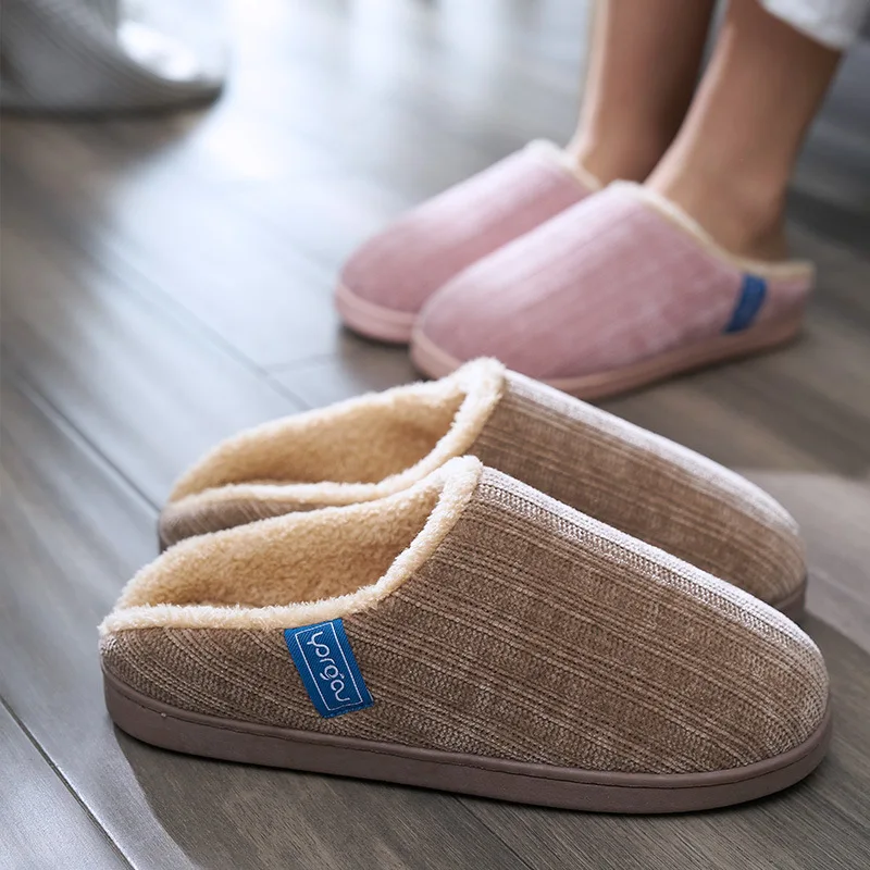 

Old Man Cotton Slippers MEN'S AND WOMEN'S with Half a Pack of Indoor Thick Bottomed Anti-slip Soft-Sole Middle-aged plus Nap Woo