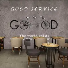 Индивидуальное изготовление, большая настенная живопись Европейский цемент стены велосипеда для ресторана бар интернет Инструменты для кафе Обои для рабочего стола