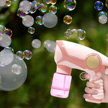 

Auto Smoke Fog Spray Bubble Machine Music Toys For Kids Gift Home Pink