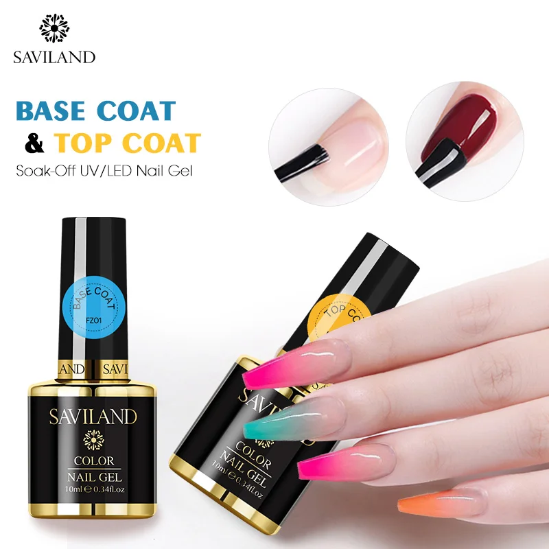 

SAVILAND Base and Top Coat Gel Nail Polish UV 7ml/15ml Transparent Base For Nail Soak Off Primer Gel Lacquer Nail Art