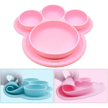 

Children's solid color cartoon of baby board silicone separated placemat
