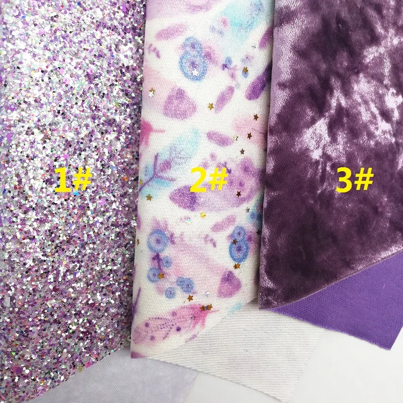 Фиолетовый блеск ткани, перьевая расшитая блестящая ткань, бархатные тканевые простыни для банта А4 21x29 см мерцание Ming XM671