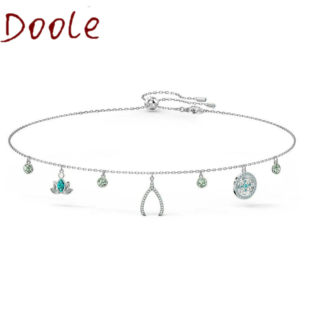 

High Quality SWA 2020 New Love Bone Lucky Wish Bone Female Necklace Valentine's Day gift for girlfriend