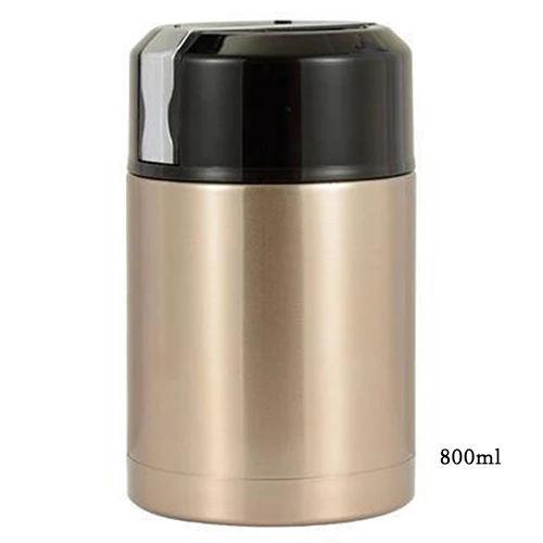 800 ml Gold Большая емкость 800 мл/1000 мл Термос Ланч-бокс портативный контейнер из нержавеющей стали для еды супа термосы Термокружка - Цвет: 800 ml Gold