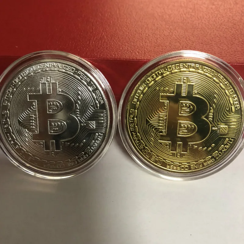 Международная торговля новая Биткойн Виртуальная монета коллекция Биткойн золото Монета Подарочная медаль подарок казино фишки 40*1,7