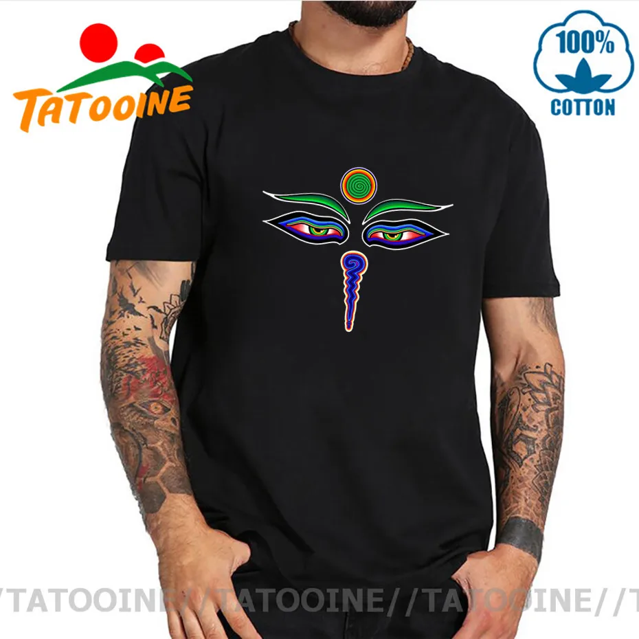 Популярная художественная футболка Tatooine 2020 с тибетскими буддистскими глазами