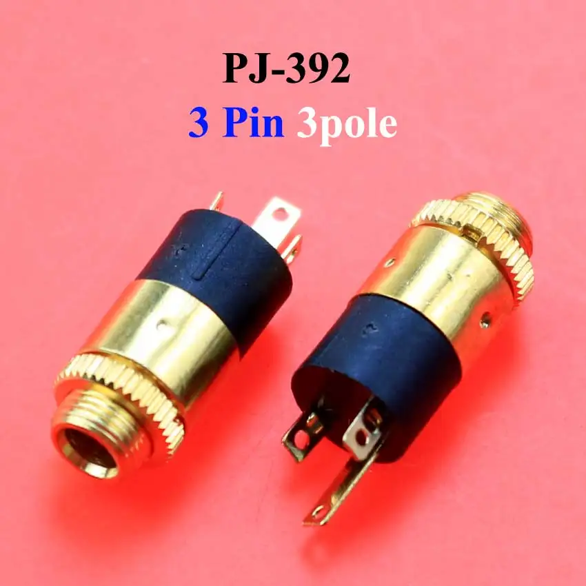 1PCS PJ-392 A 3640 399 341 342M 301 376 324 325 3.5mm Stereo Female Socket Jack W/ Screw 3.5 Audio Video Headphone Connector